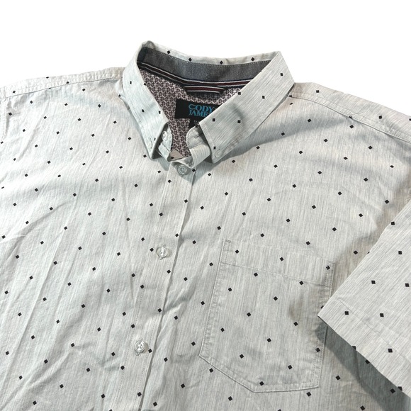 Cody James Other - Cody James Button Down Shirt Mens XL Gray Diamond Print Short Sleeve Western